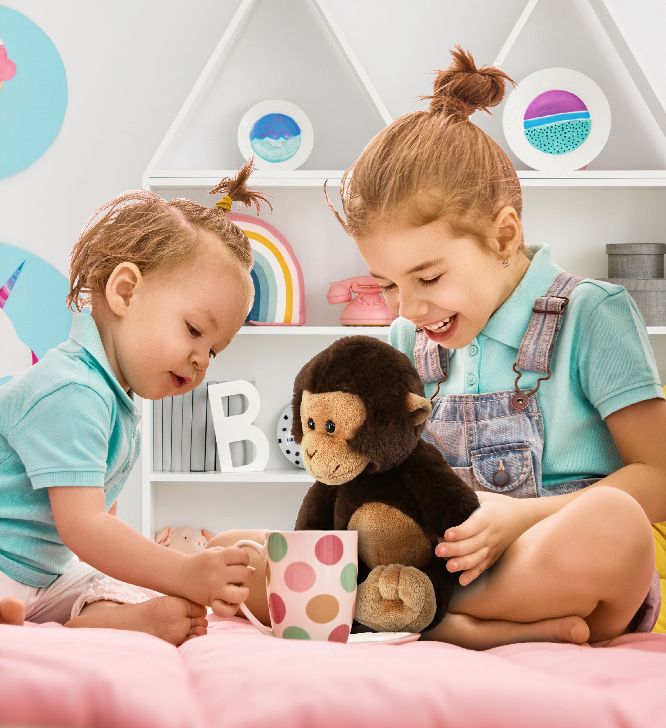 Soft Brown Plush Monkey Stuffed Animal Toy, 9 Inches F20405