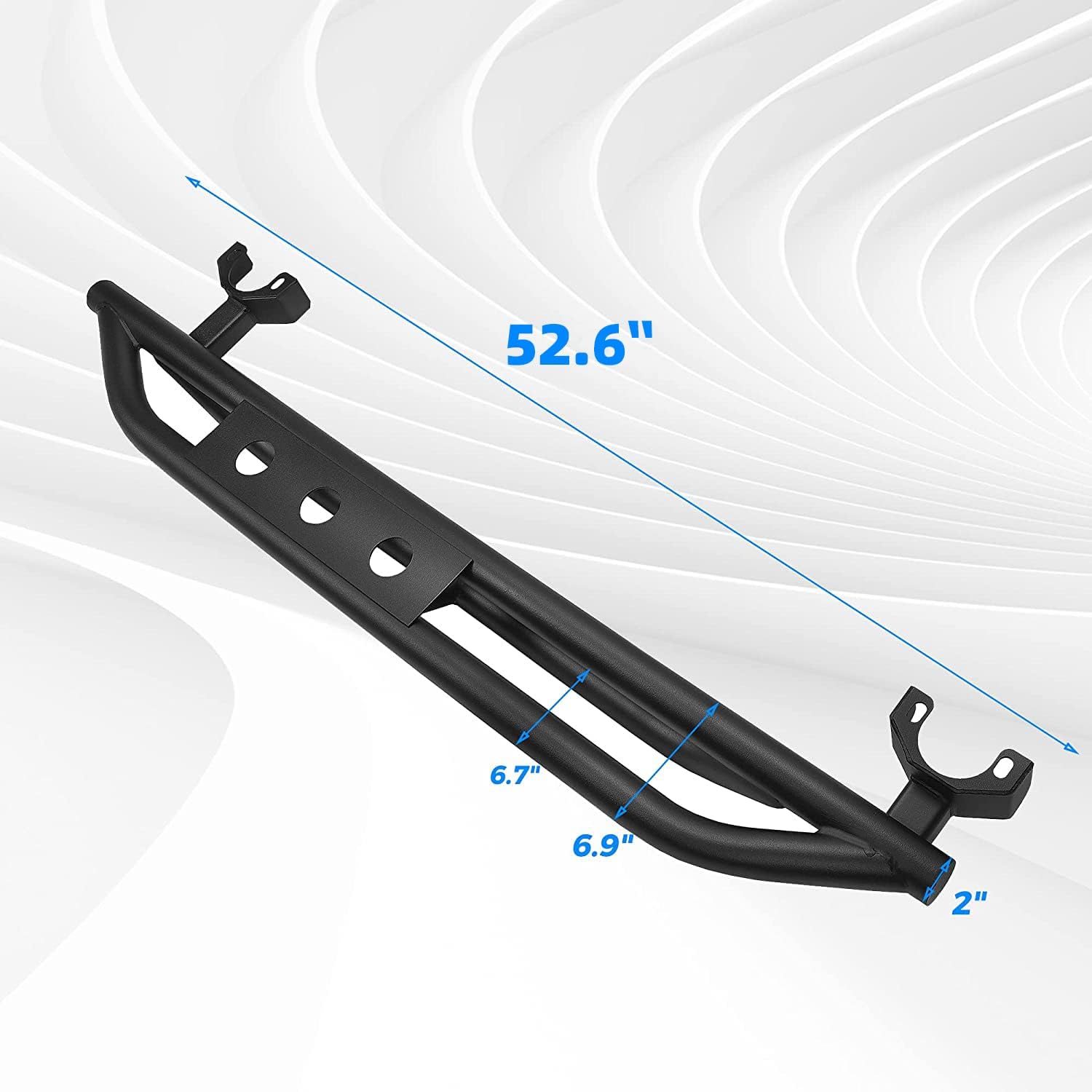 Black Steel Running Board Step Rails A974803