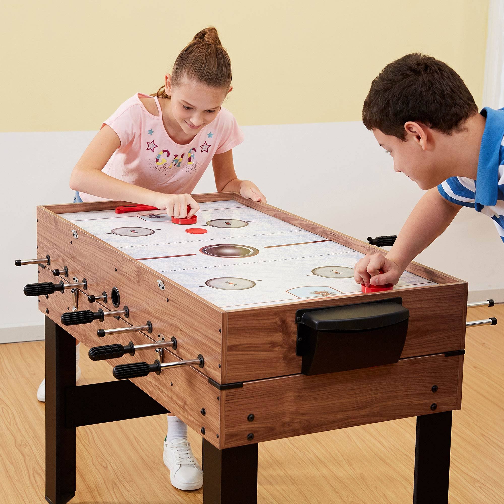 3 In 1 Pool Billiard Slide Hockey Foosball Combo Game Table S377