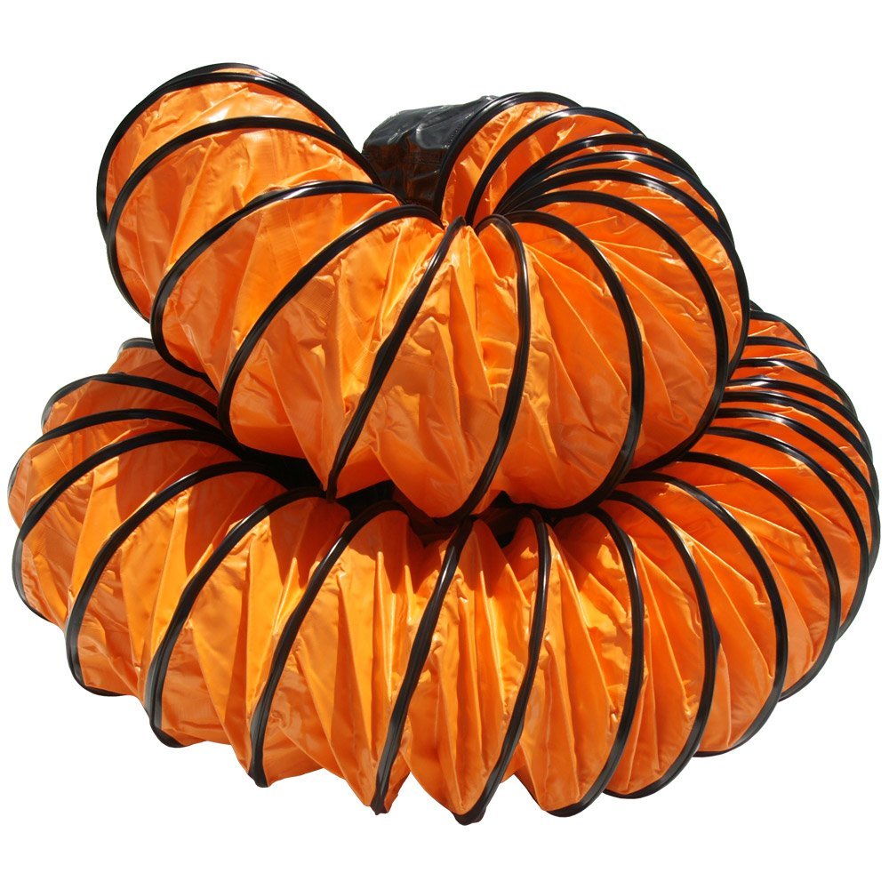 Orange Ventilation Duct Hose 8ID x 25' Length L419