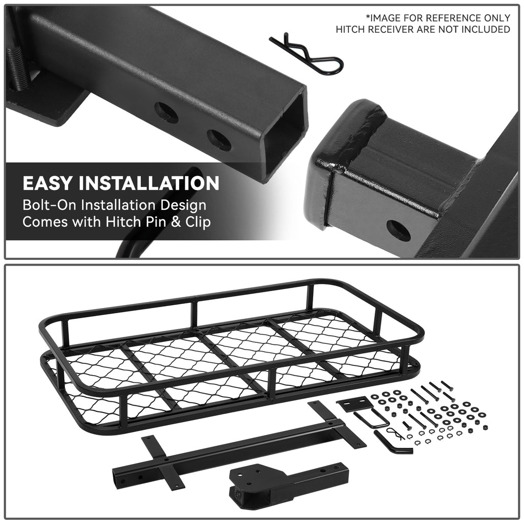 Foldable Rear Cargo Carrier Basket for 2" Receiver Tow Hitch T818