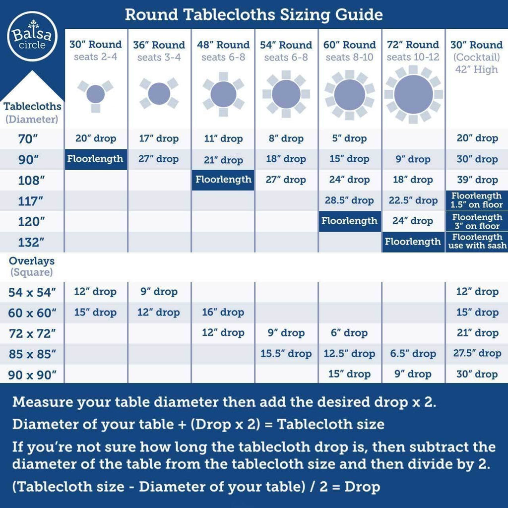 120 inch Sequin Round Tablecloth, Blue T7633