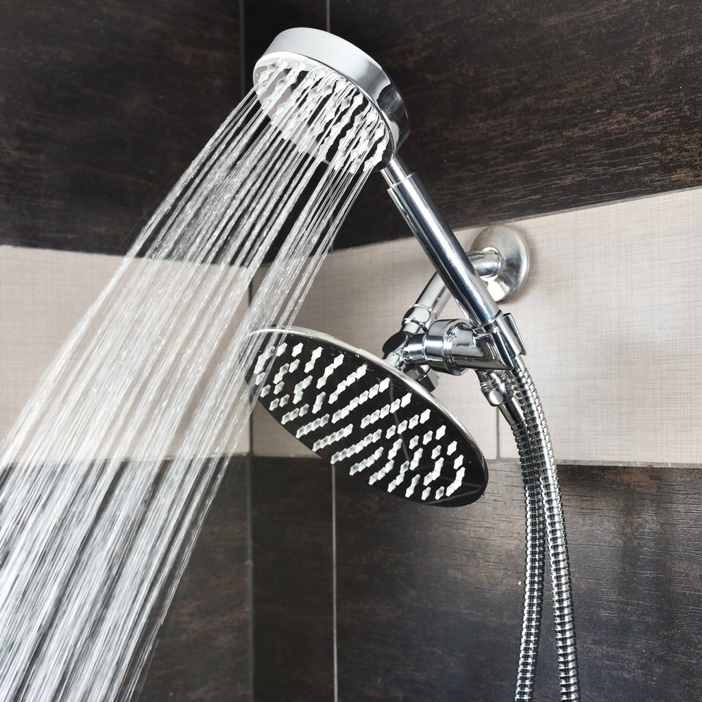 Dual Shower Head Combo with Hand Held and Rain Shower Head, 2.5 GPM Brushed Nickel A52569