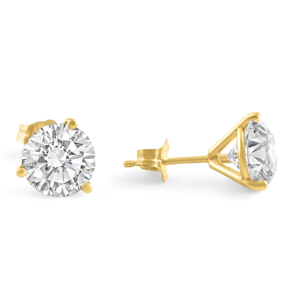 14k Yellow Gold Diamond Studs Q557005