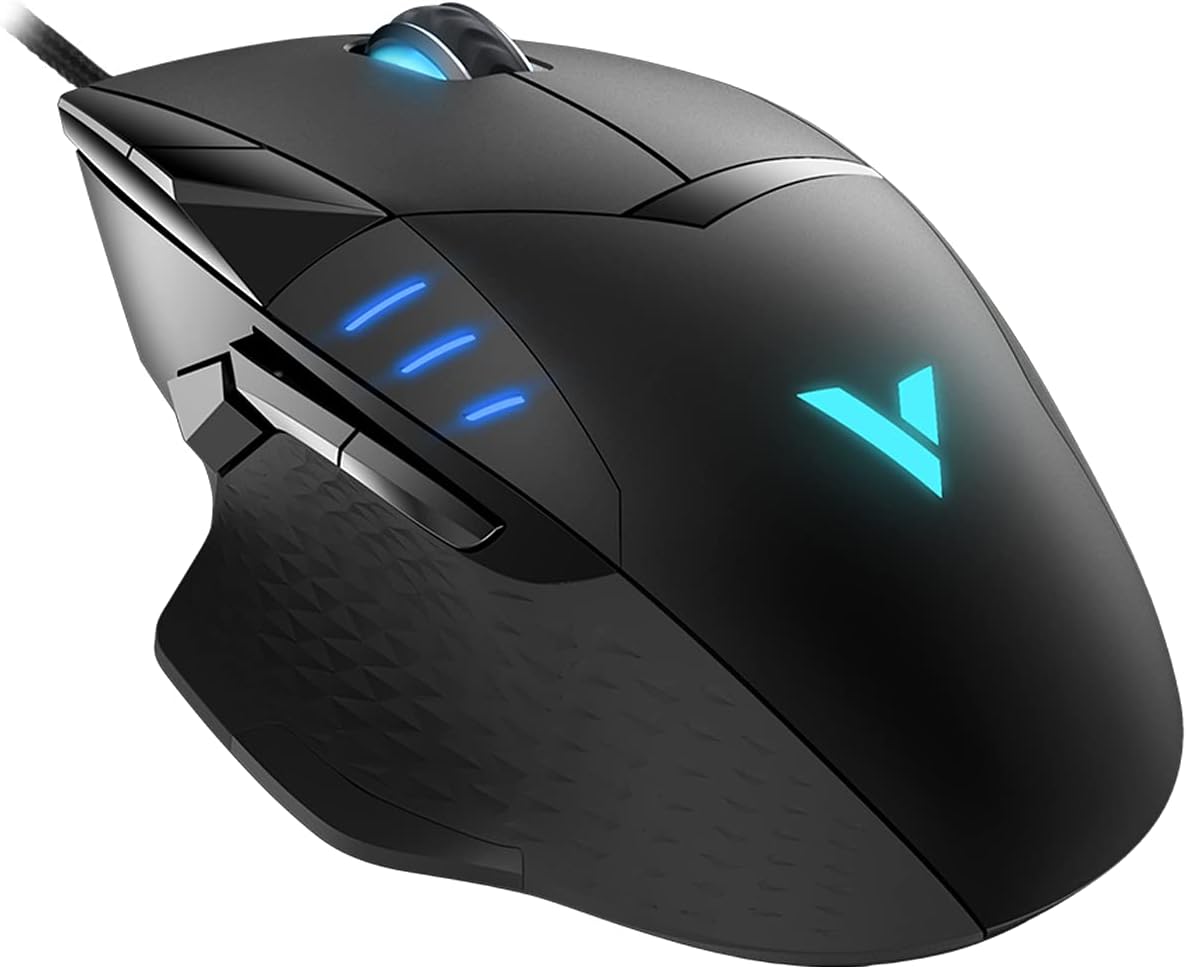 Wired Ergonomic Gaming Mouse with LED Light, Adjustable DPI, 10 Programmable Buttons, Pack of 2 V67951