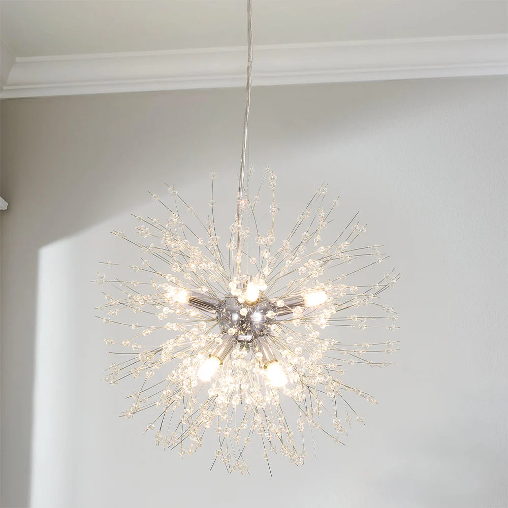 8-Light Sputnik Sphere Crystal Chandelier Q4607