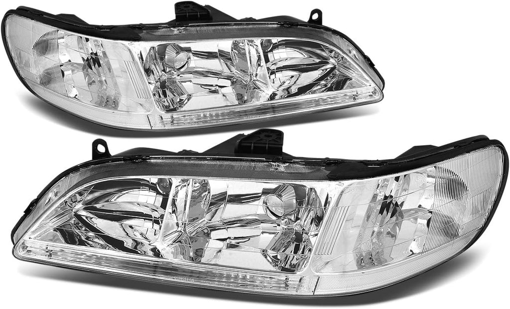 Chrome Housing Clear Corner Headlights Assembly E377562