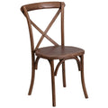Brown Pecan Stackable Cross Back Chair H529085