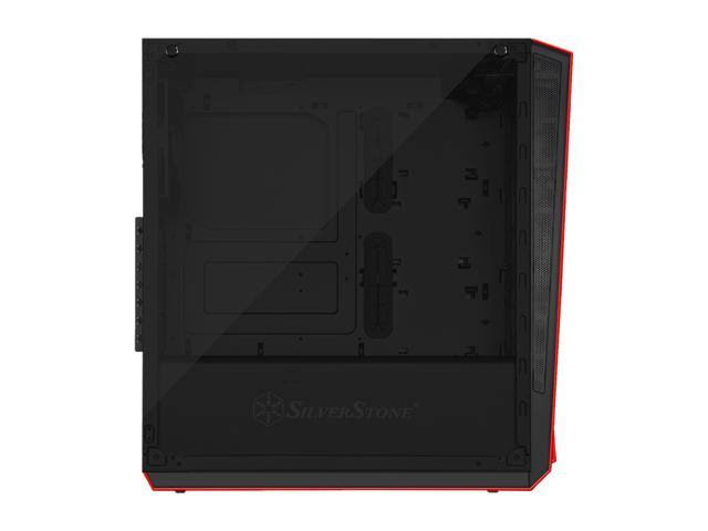 Black Computer Case with Tempered-Glass Side Panel W4369