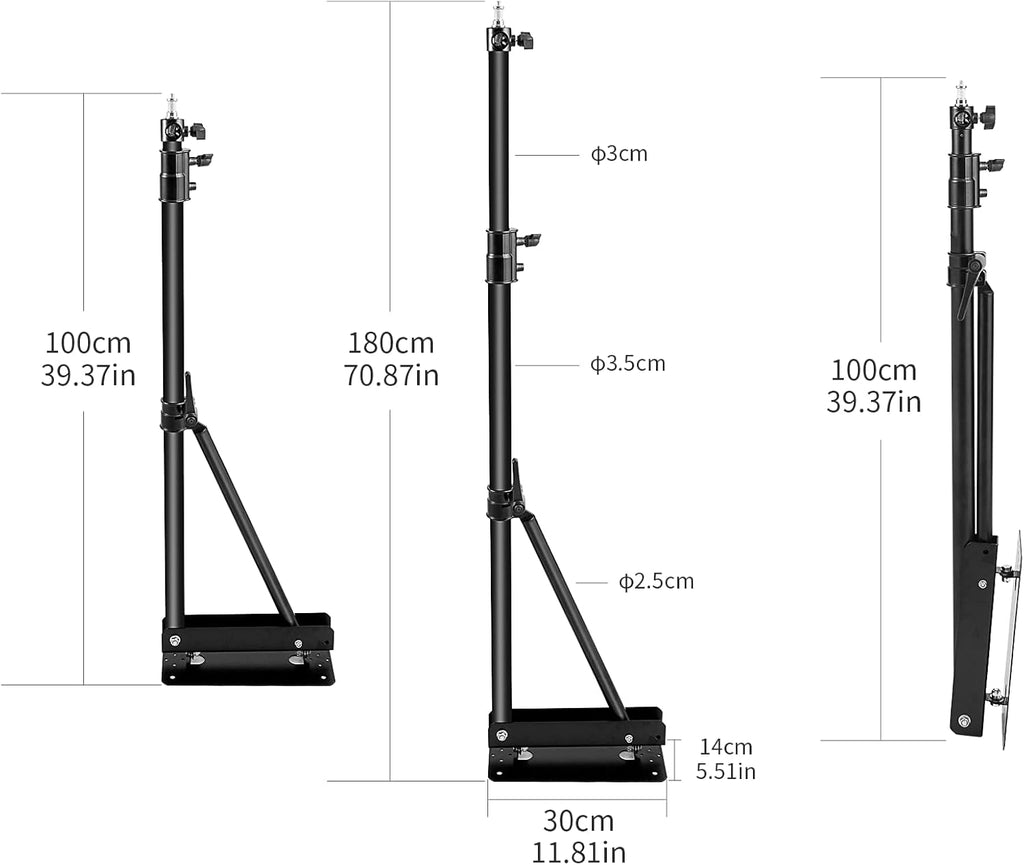 Wall Camera Mount with Triangle Base, 70.8 inch Adjustable Boom Arm P9780