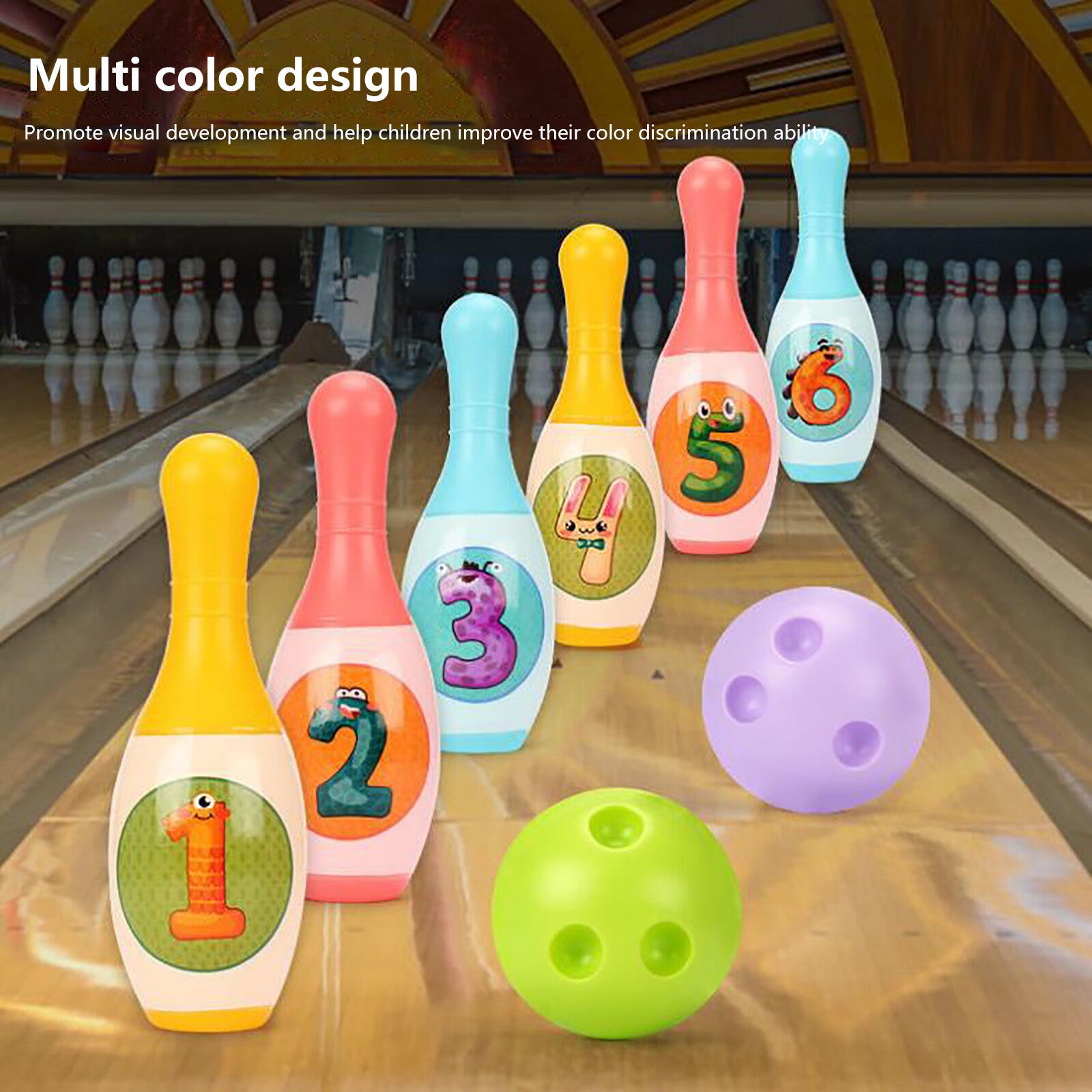 8-Piece Bowling Toys Sports and Ball Educational Toys F3751