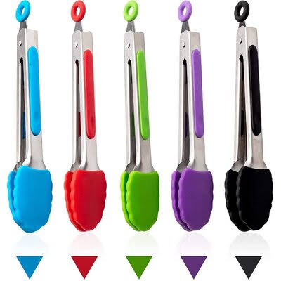 Stainless Steel Silicone Cooking Tongs Set D28483