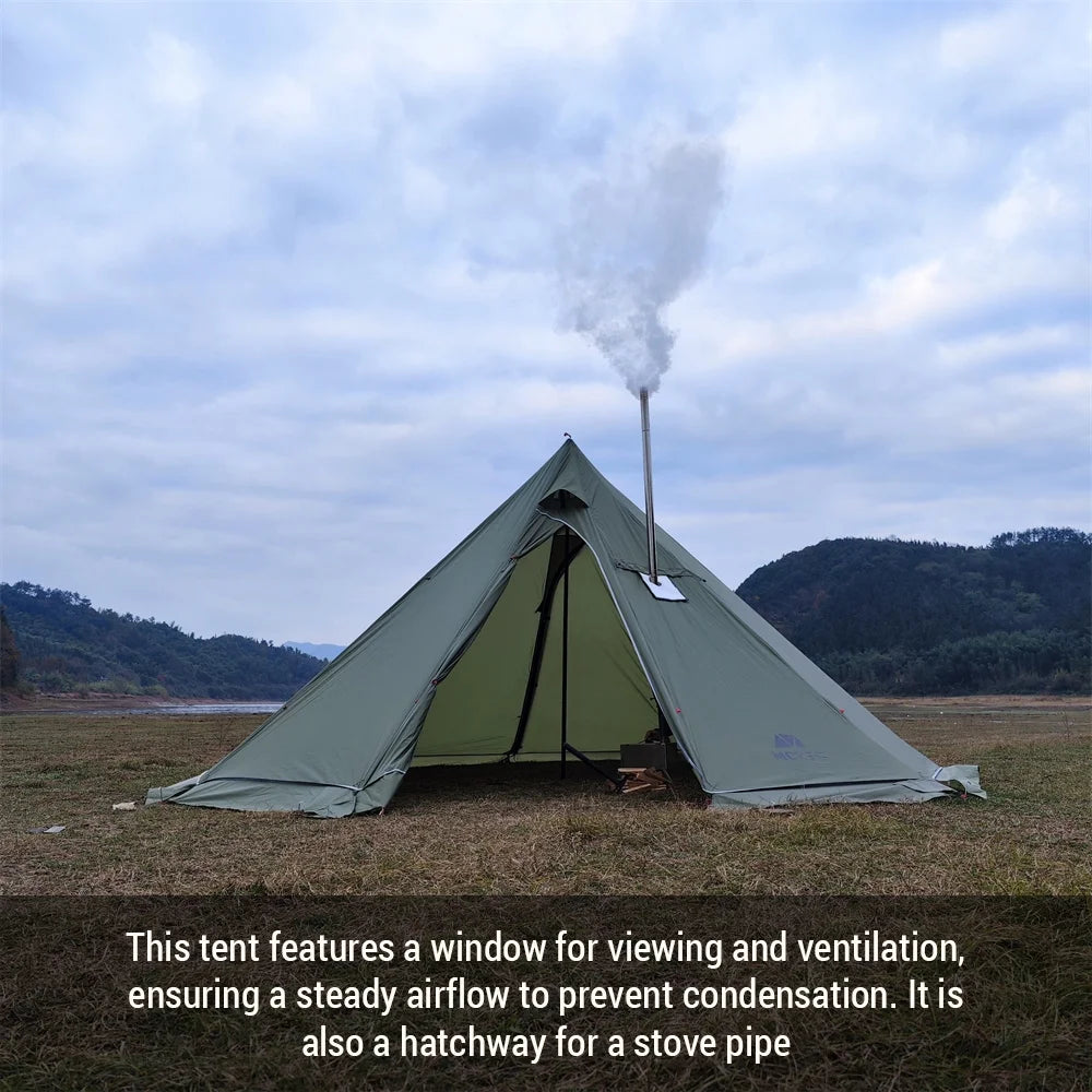 Pyramid Teepee Tent for 5 8 People with Stove Jack R33000