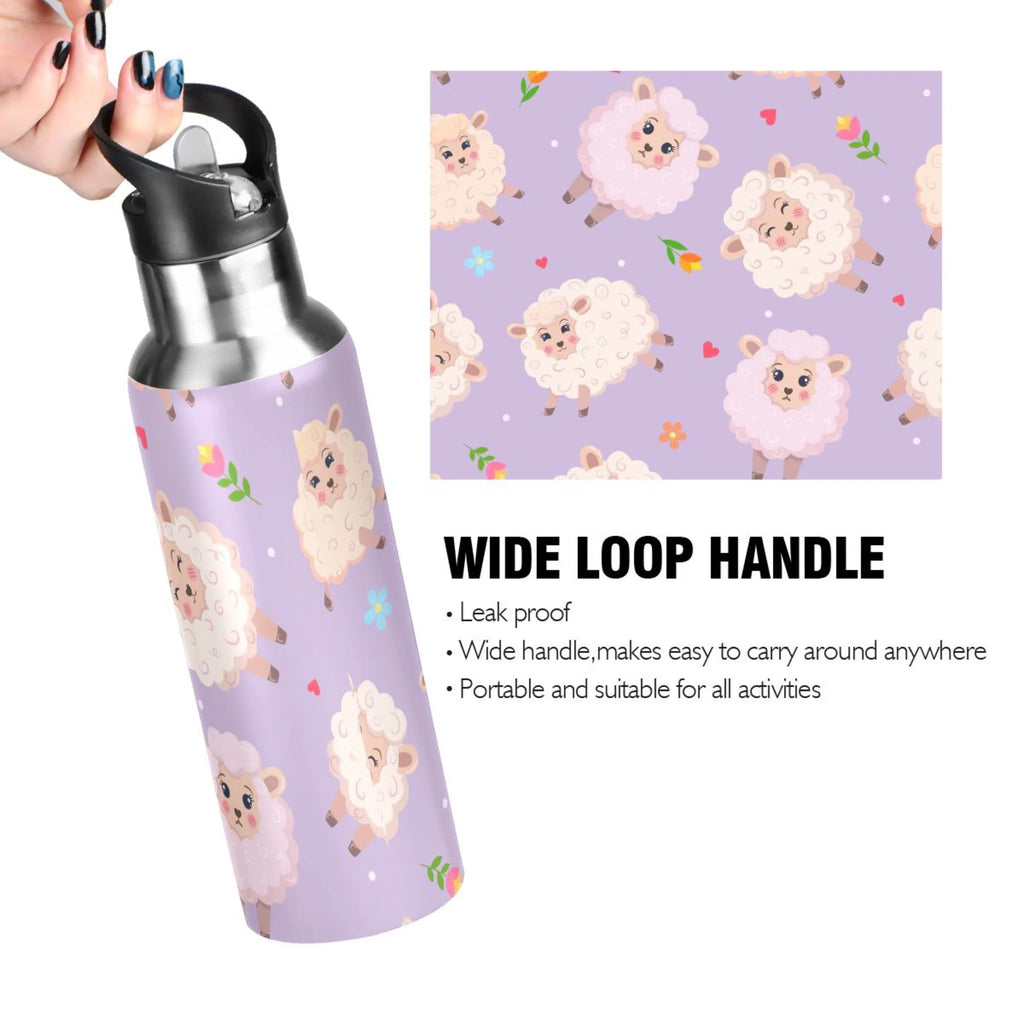 Stainless Steel Insulated Water Bottle with Straw Lid G9682