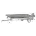 Grey Hurricane Boat Cover for Aluminum Jon Boats with Outboard C4998