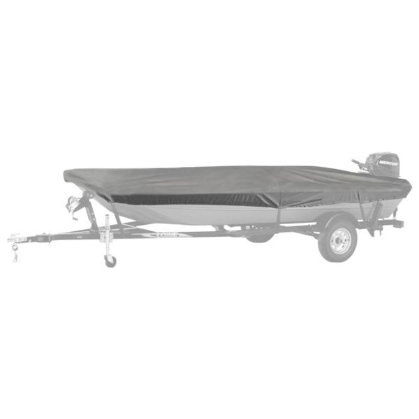 Grey Hurricane Boat Cover for Aluminum Jon Boats with Outboard C4998
