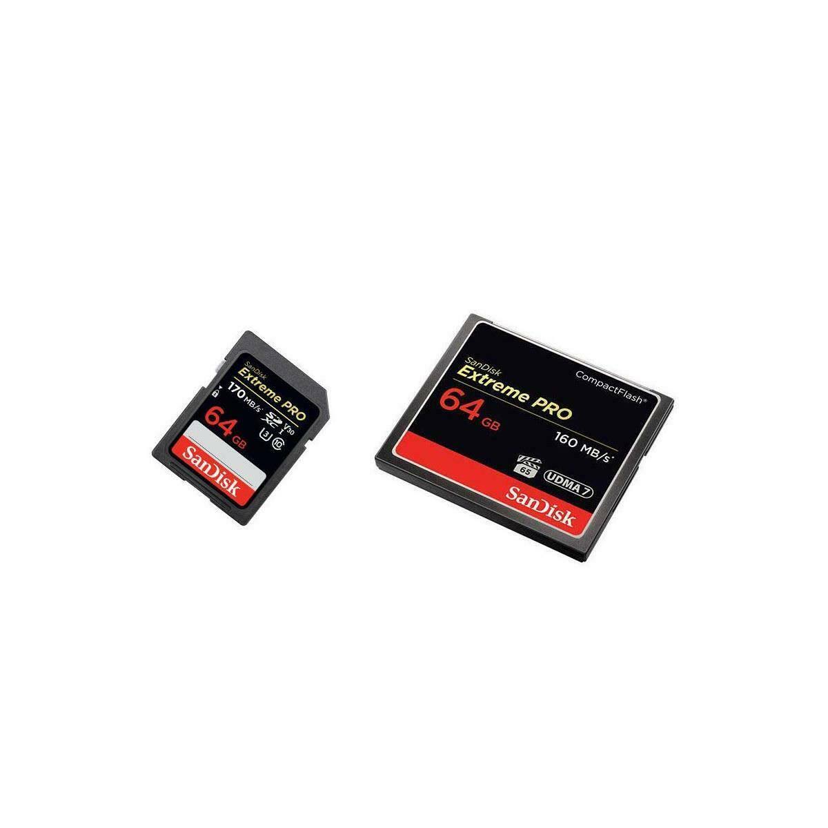 64GB CompactFlash Card with 64GB SDXC Memory Card G943145