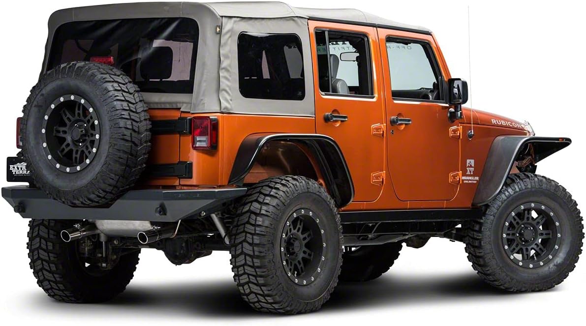 Textured Black Rubi Rails for Jeep Wrangler JK 4-Door U89867