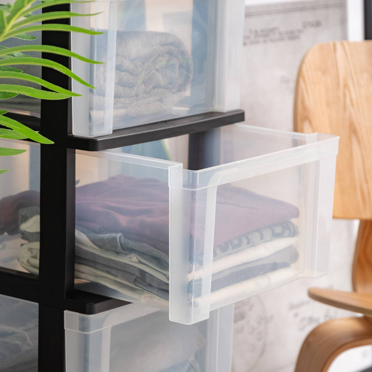 Black 4-Drawer Narrow Cart, 2 Pack I43354