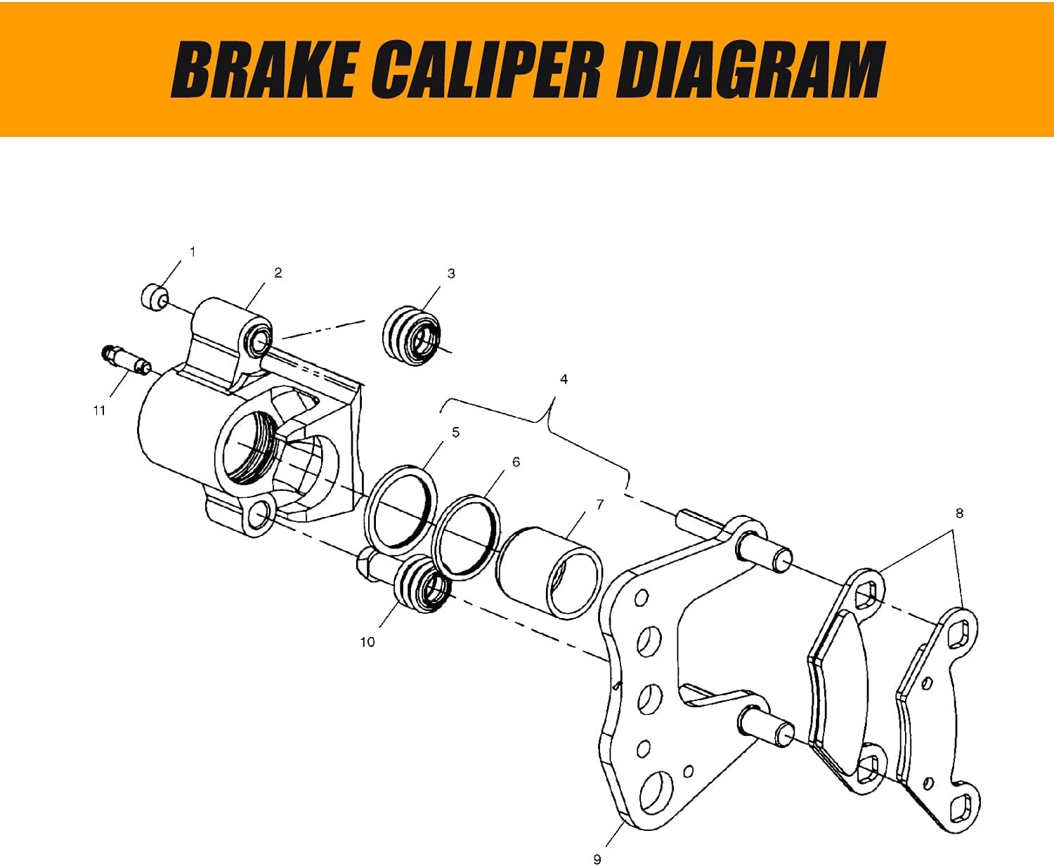 Rear Left & Right Brake Caliper Assembly Pack of 2 E484150