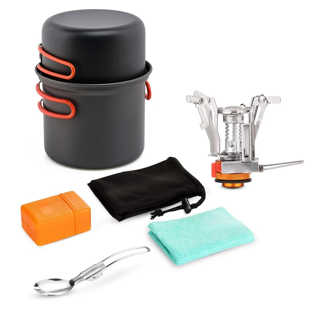 Camping Cookware Set with Cooking Pots R53718