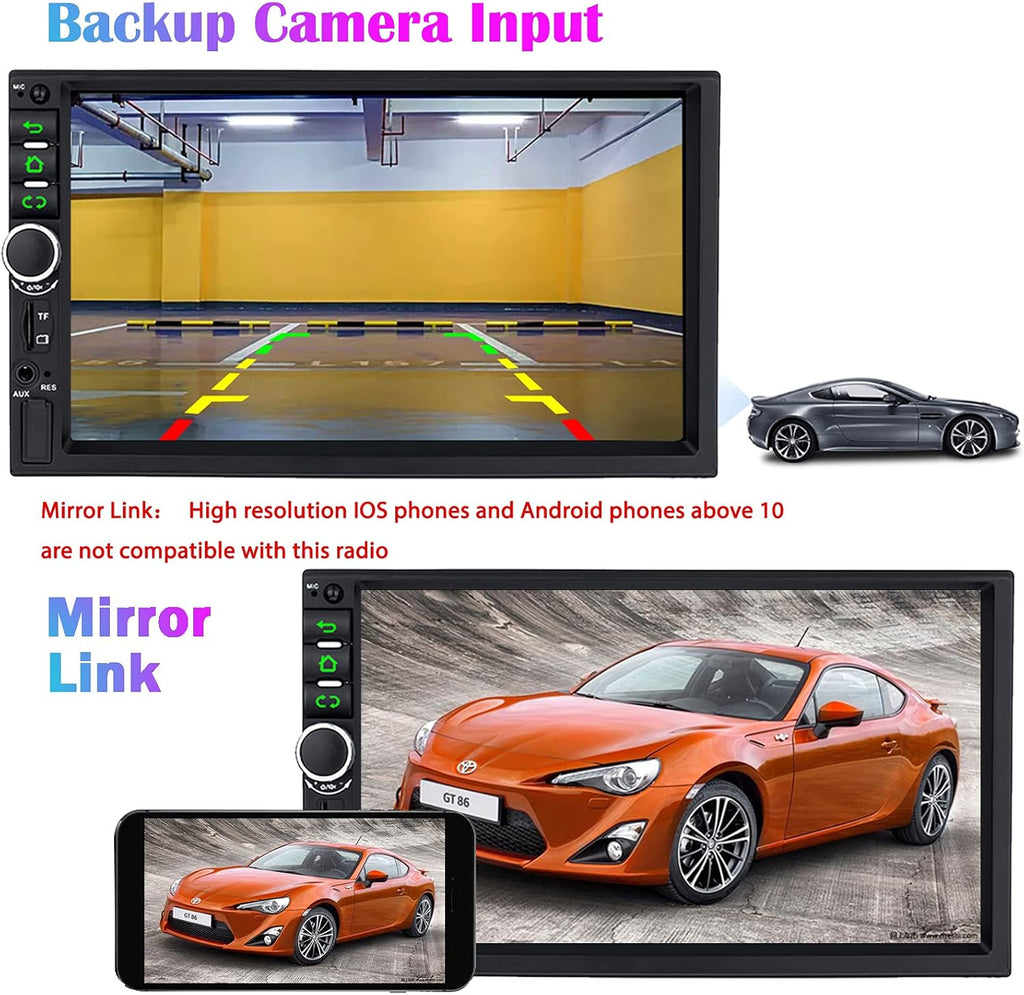 7 Inch Double Din Car Stereo with Bluetooth E17430