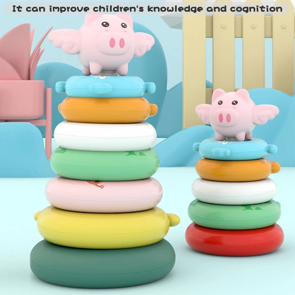 7 Pcs Soft Stacking Rings Toy K903727