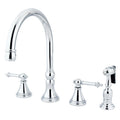 Polished Chrome Kitchen Faucet with Brass Sprayer A271686
