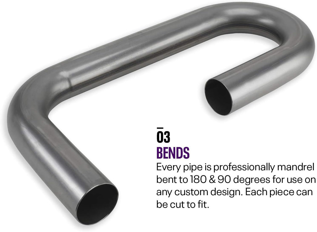 1-3/4 Inch Mild Steel Exhaust Pipe Pack of 2 F4807