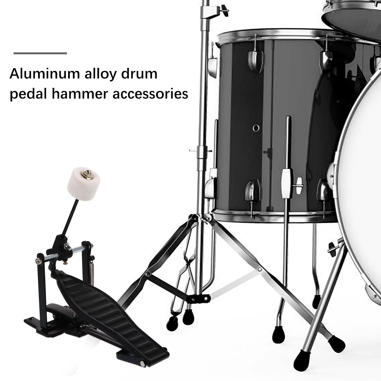 Drum Pedal Bass Beater Kick Spring Electric Drums Foot Set Exercise Parts Chain Drive Accessory Q27865