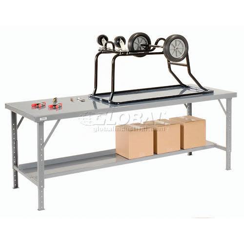 Heavy-Duty Steel Top Workbench - Gray W290