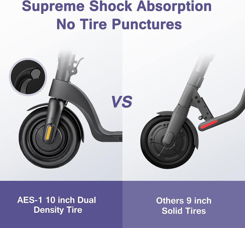 Electric Kick Scooter, 10" Solid Tires, Foldable K3515