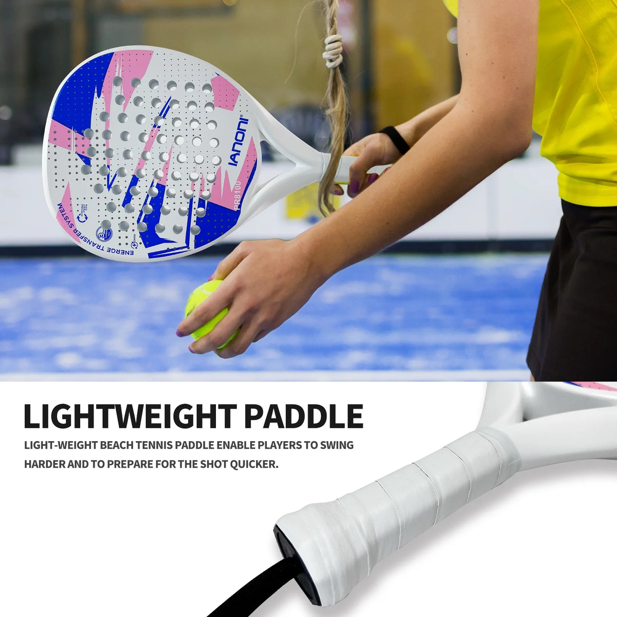 Carbon Fiber Paddle Tennis Racket with EVA Foam Core K829