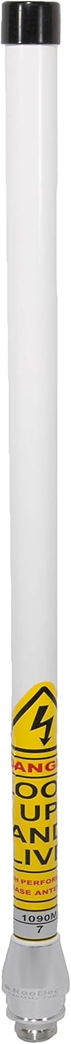 Outdoor Fiberglass ADS-B Antenna with N-Connector, RG58 Cable Extension, SMA Connector, Mounting Hardware, Weatherproof, 1090MHz L896