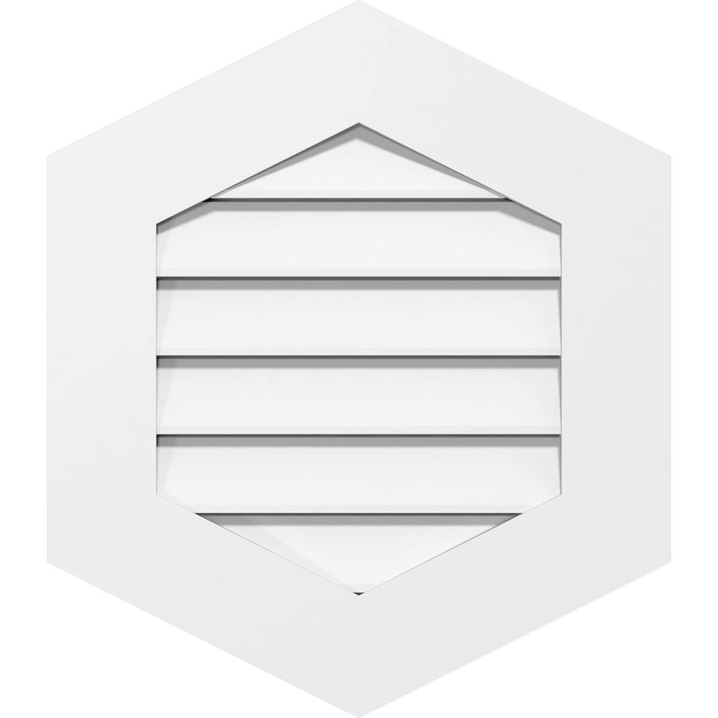 18x22W x 22x22H Vertical Peaked Surface Mount PVC Gable Vent Y4749