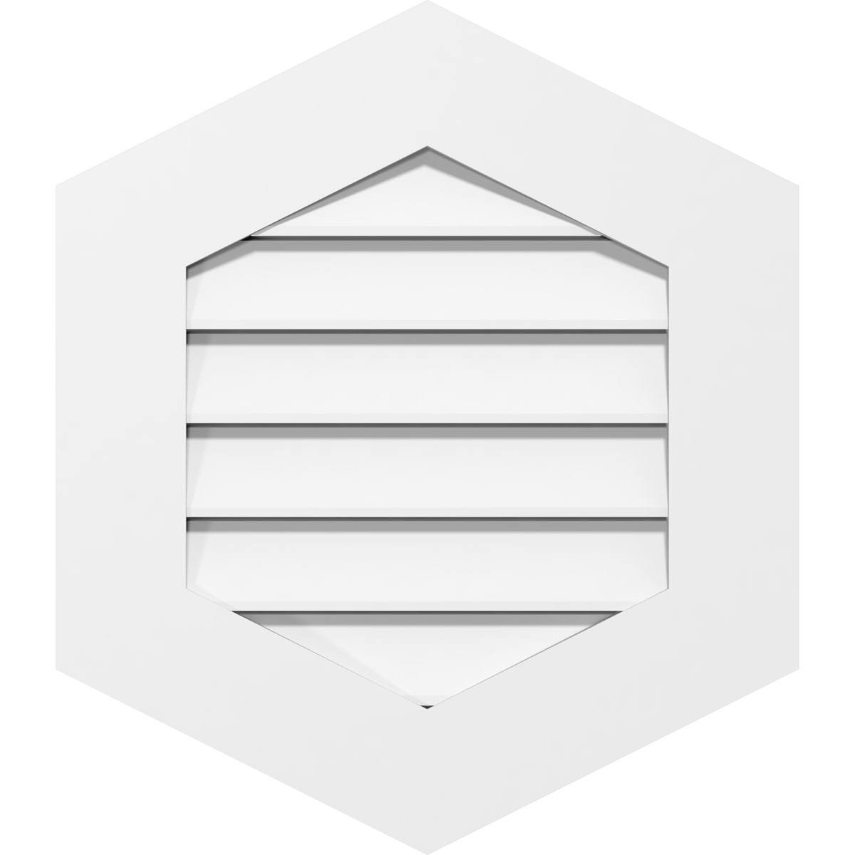 18x22W x 22x22H Vertical Peaked Surface Mount PVC Gable Vent Y4749