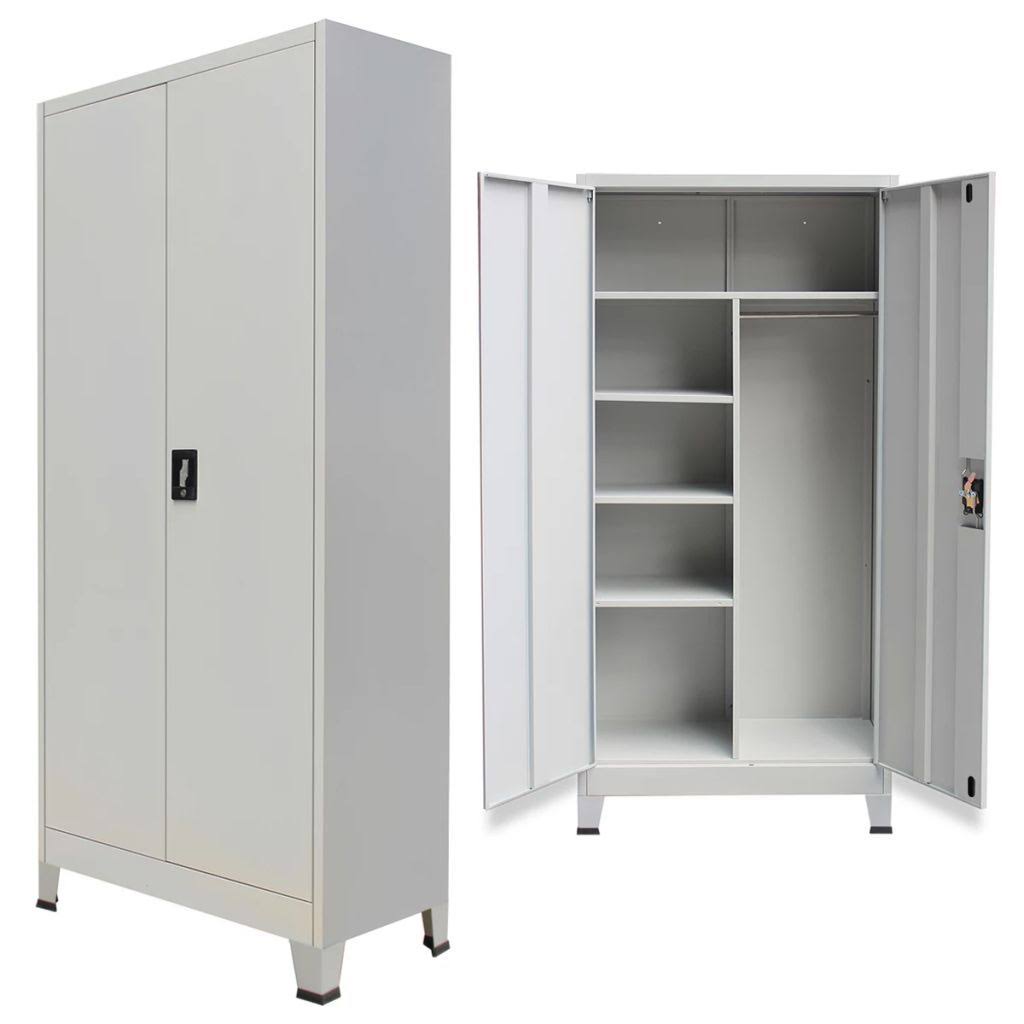 Gray Steel Locker Cabinet with 2 Doors E20527