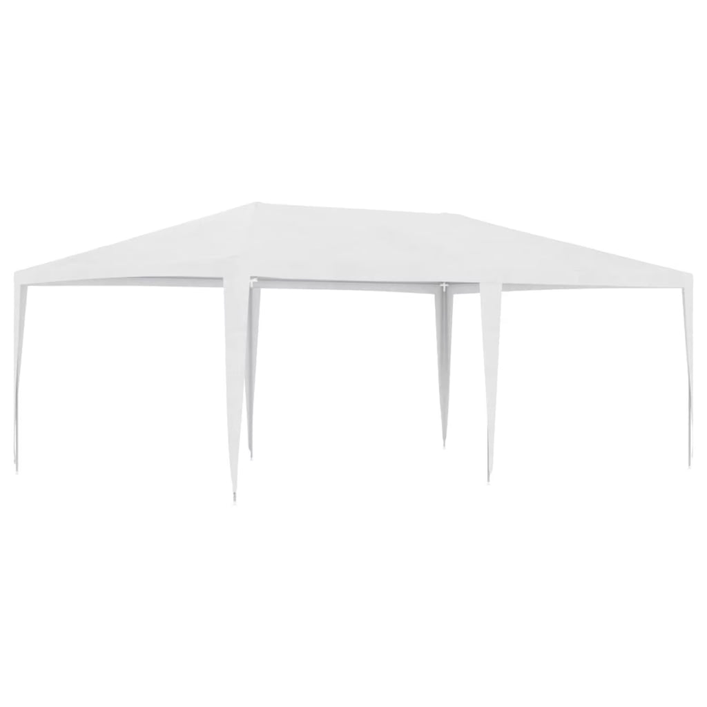 White Party Tent Gazebo Canopy with Iron Frame 19.7ft x 13.1ft x 8.9ft N351437