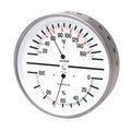 White Face Stainless Steel Case Humidity and Temperature Dial Indicator Z5452