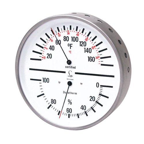 White Face Stainless Steel Case Humidity and Temperature Dial Indicator Z5452