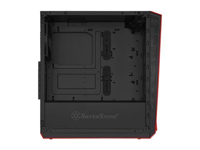 Black Computer Case with Tempered-Glass Side Panel W4369
