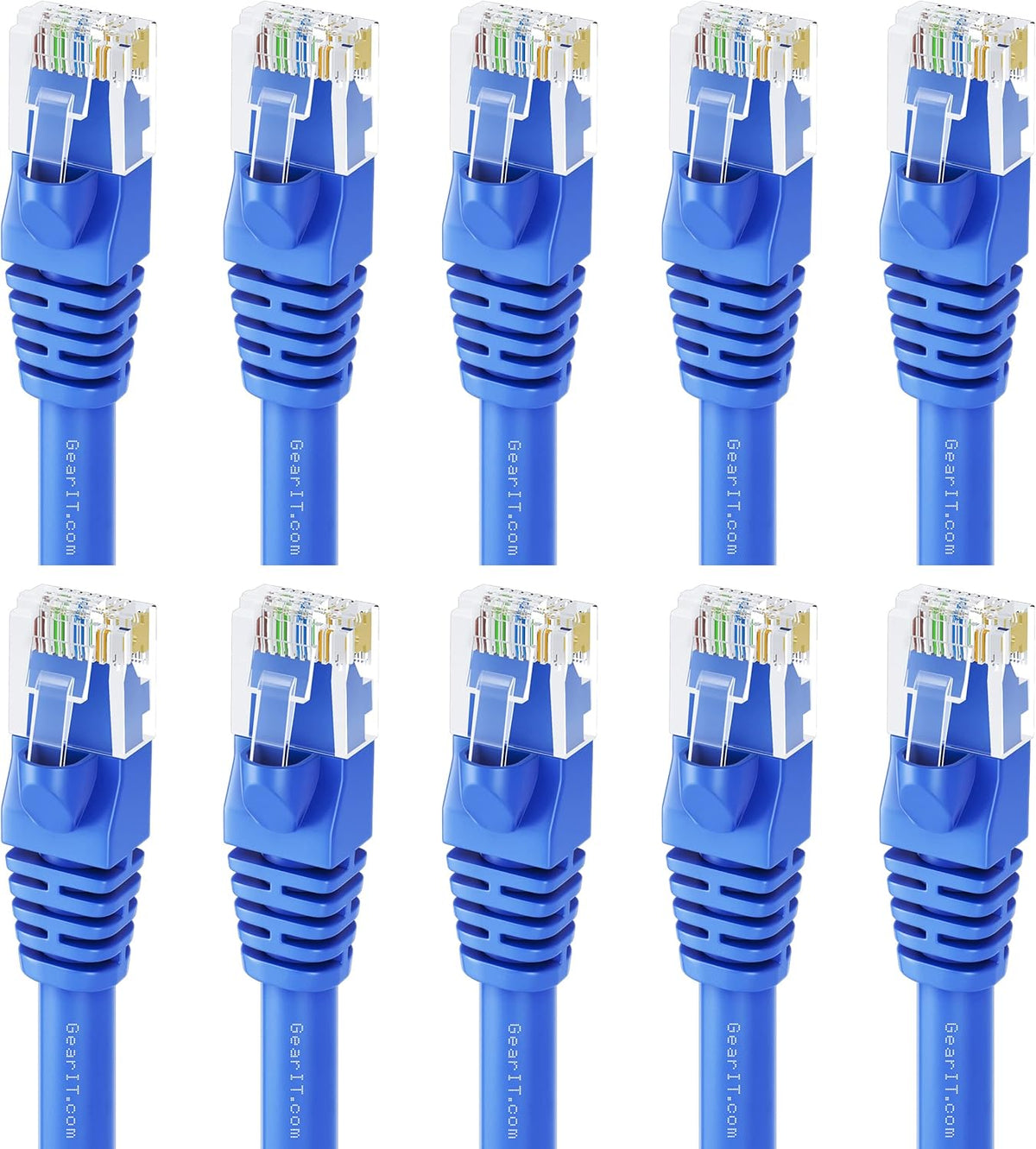 Cat 6 Ethernet Cable 1 ft 50-Pack Blue T398839