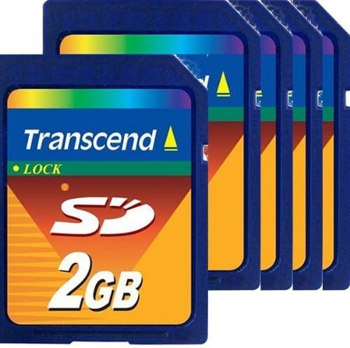 2 GB SD Flash Memory Card, Pack of 5 F93708