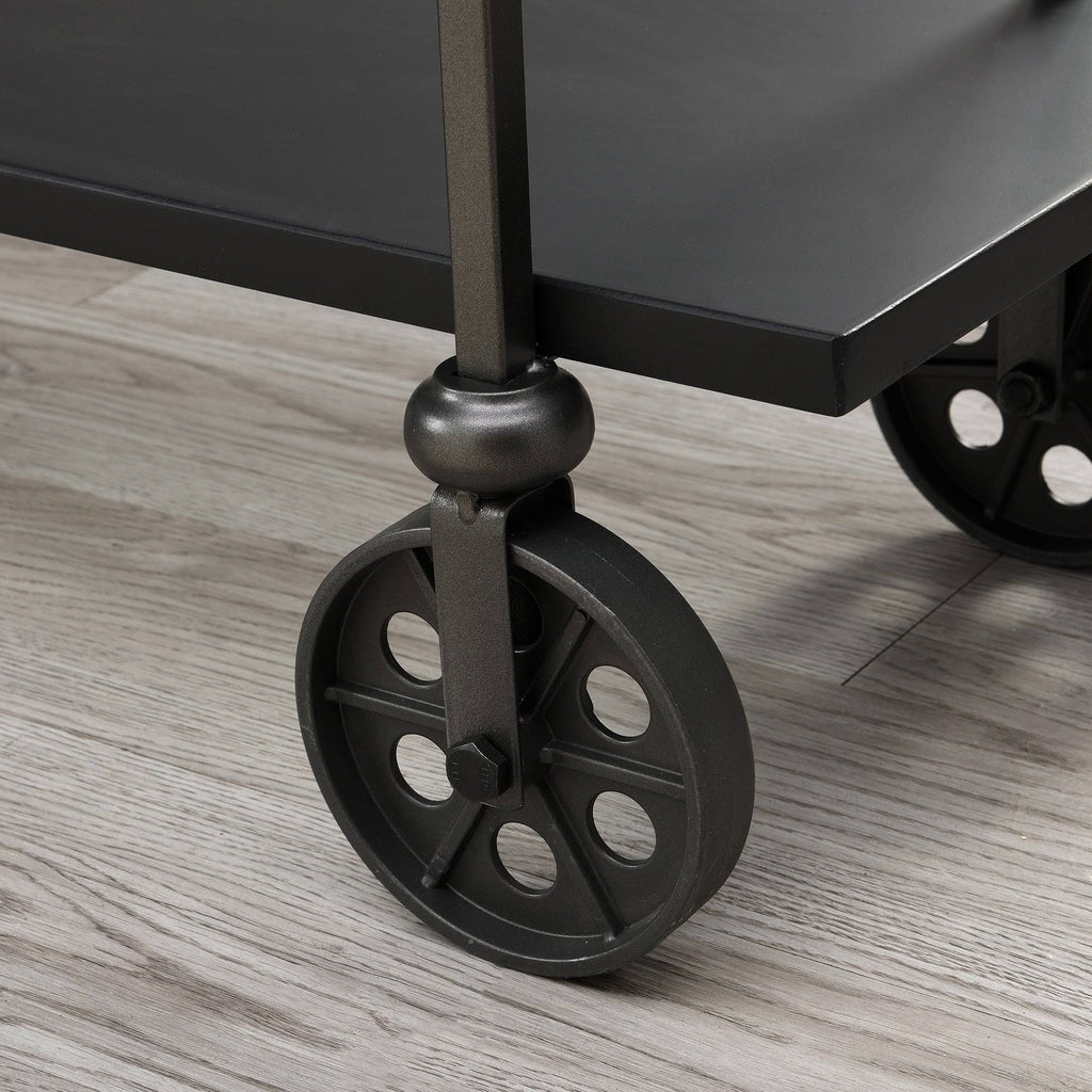 Black Industrial Farmhouse Bar Cart Q1960