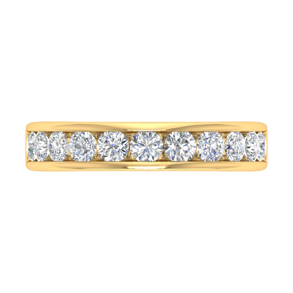 14K Yellow Gold Diamond Wedding Band Ring J387499