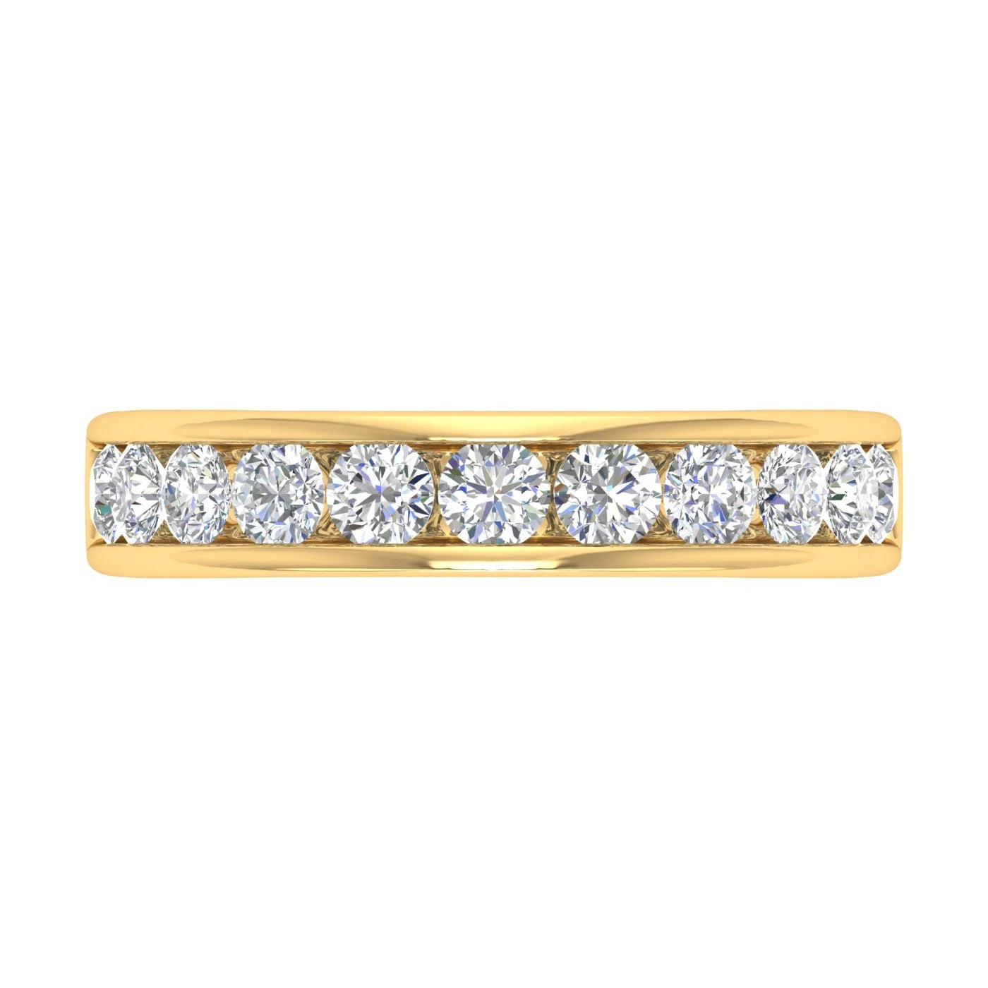 14K Yellow Gold Diamond Wedding Band Ring J387499