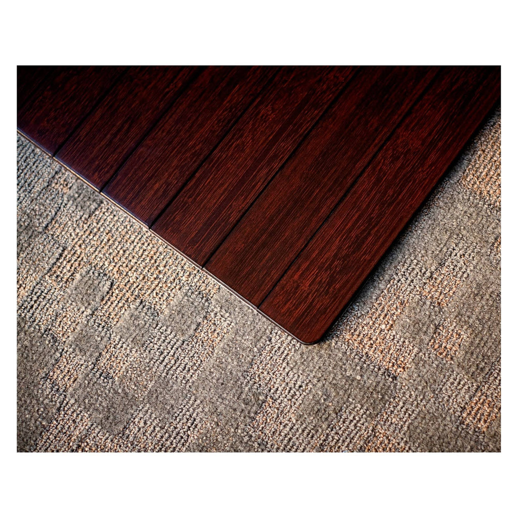 Bamboo Roll-Up Chairmat, 55x22 x 57x22 / Dark Cherry Q27262