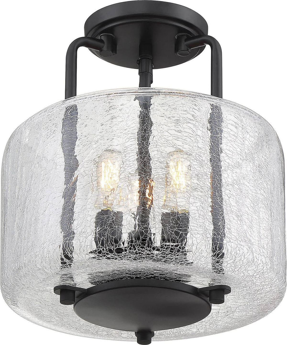 3 Light Black Semi Flush Mount R573