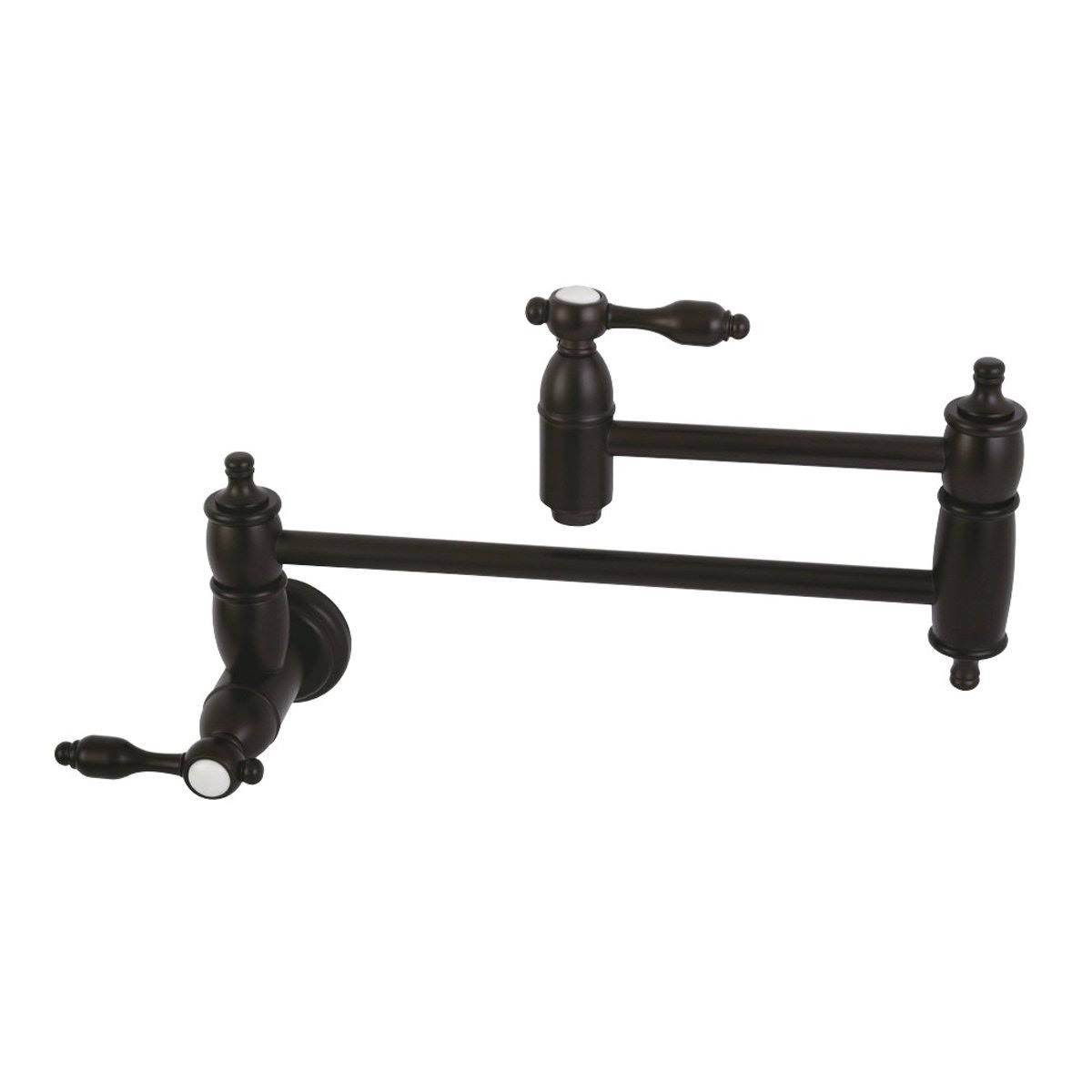 Brushed Brass Wall Mount Pot Filler Kitchen Faucet I545568