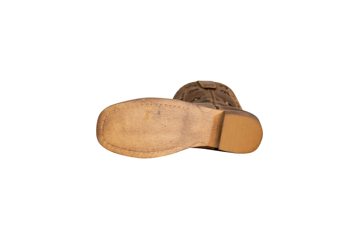 Brown Square Toe Western Boot R113527